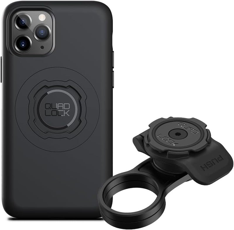 QUAD LOCK Stem Cap Bike Mount Kit with MAG Phone Case for iPhone 11 Pro - Image 1